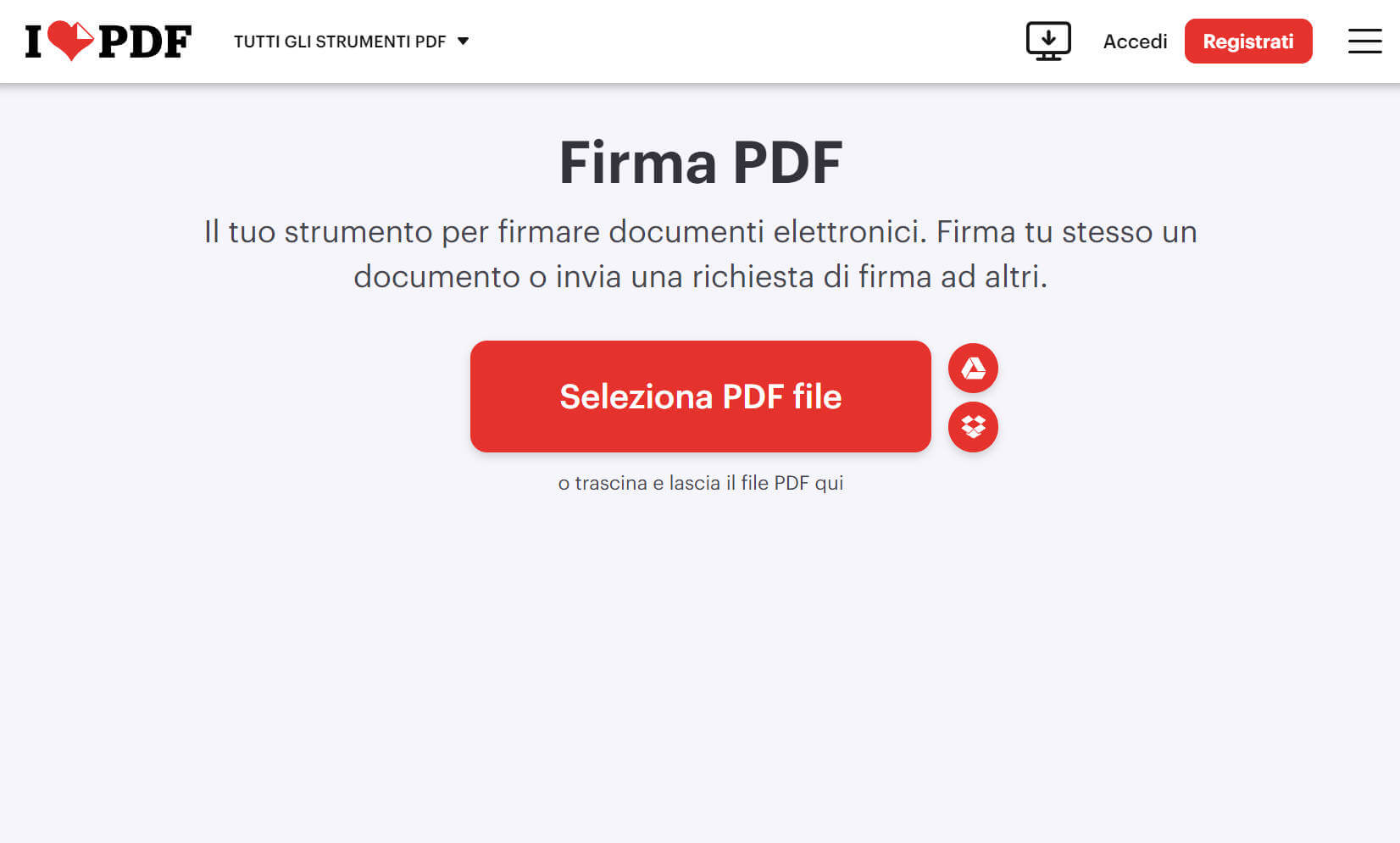 Firma PDF online gratis con iLovePDF