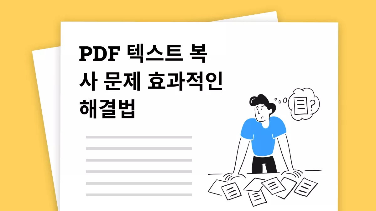 PDF 텍스트 복사 불가 문제, 이유와 해결 방법은?