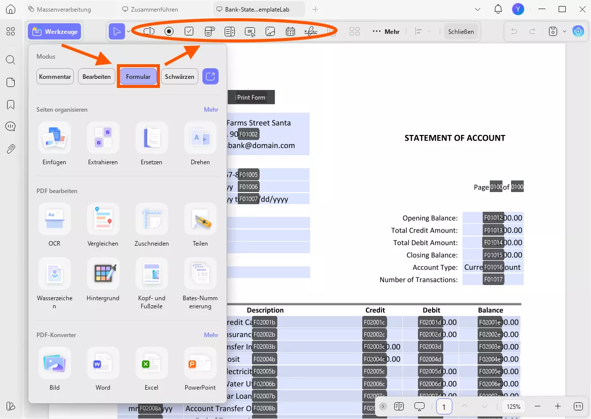 So erstellen Sie ein ausfüllbares PDF-Formular ohne Acrobat Formular vorbereiten