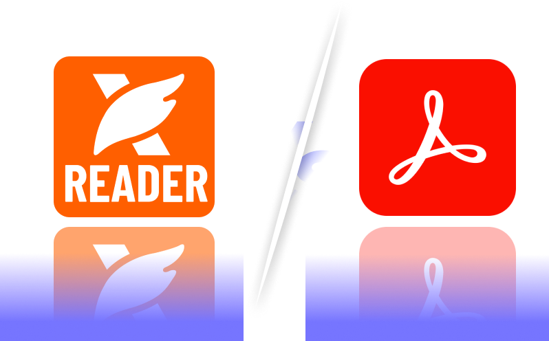 Foxit Reader vs Adobe Reader logo