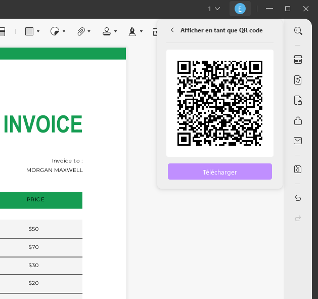 creer code qr du pdf