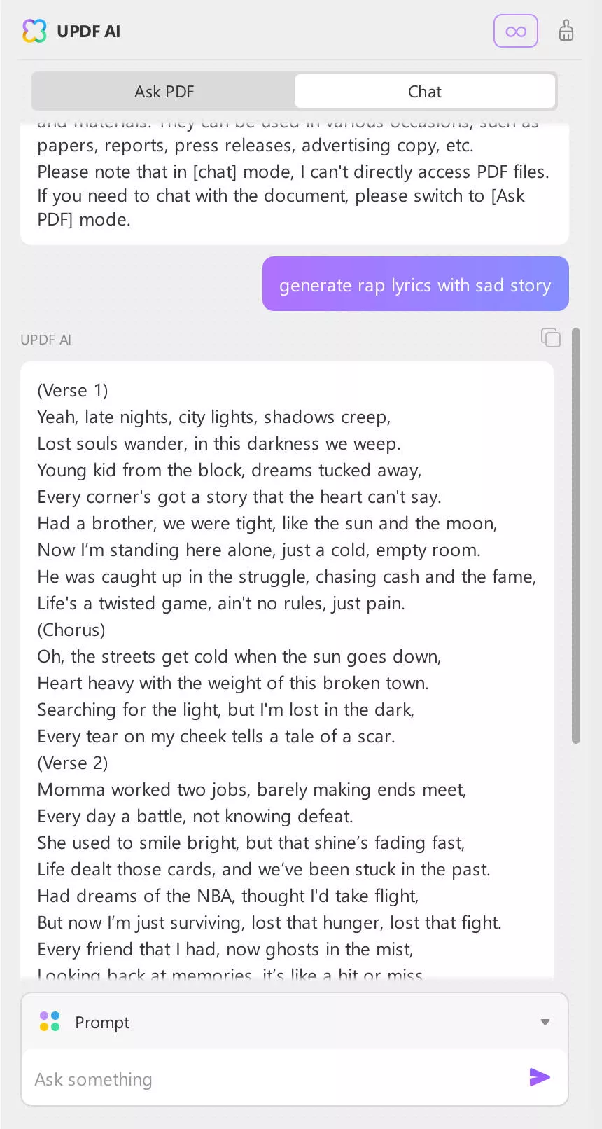 ai rap lyrics generator updf ai