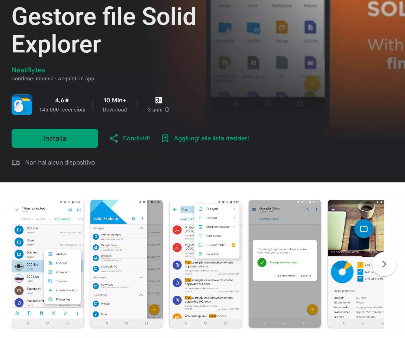 Gestore file Solid Explorer