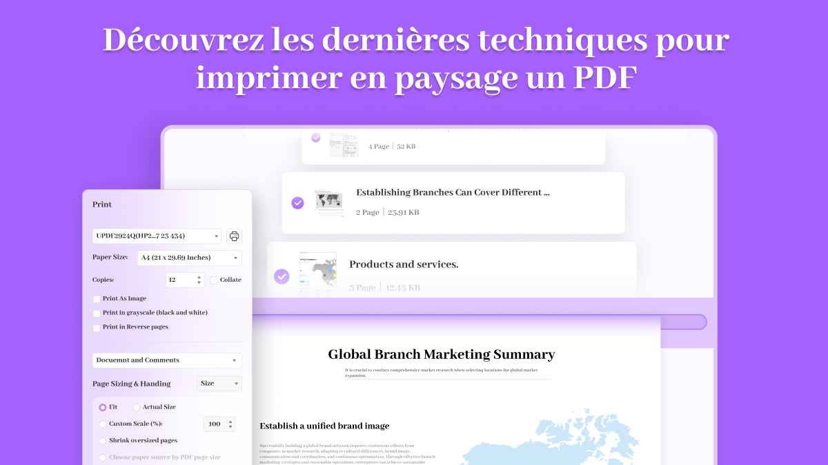 Les nouvelles méthodes pour imprimer un PDF en paysage | UPDF