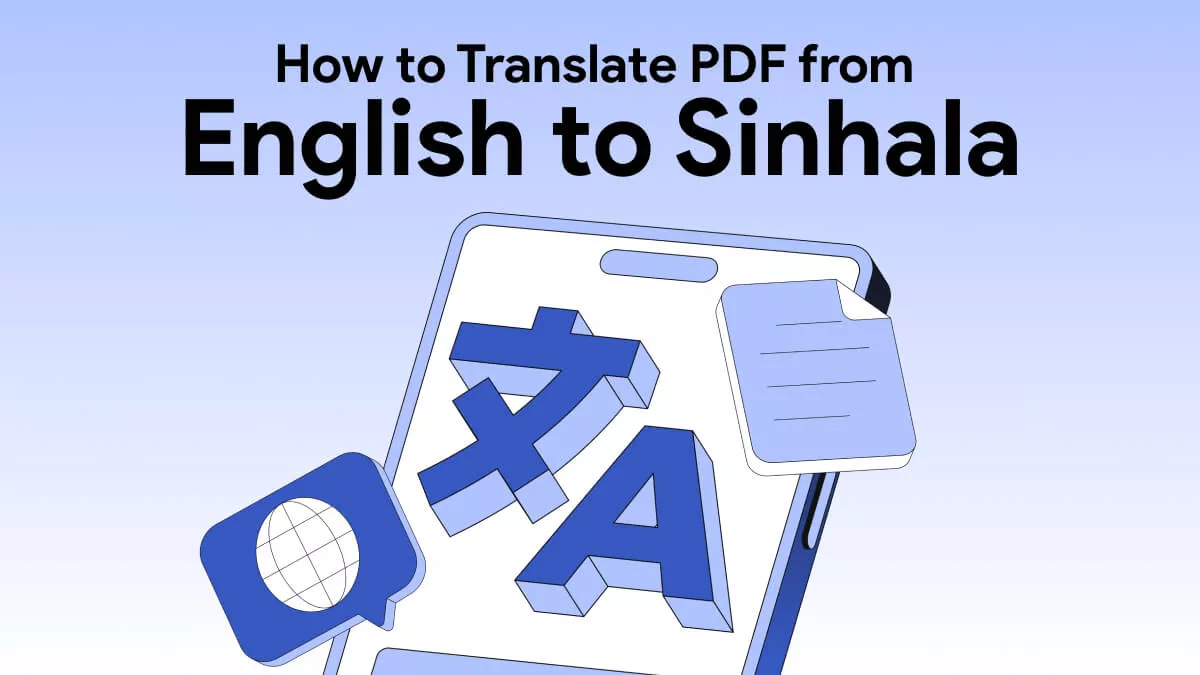 How to Translate a PDF from English to Sinhala? Step by Step