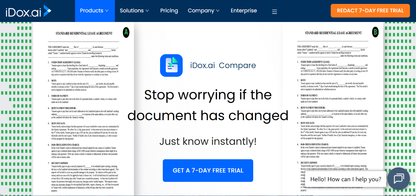 idox ai compare documents