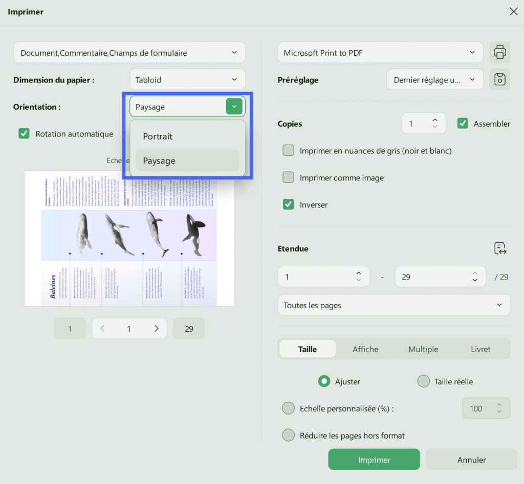 Les nouvelles méthodes pour imprimer en paysage un PDF | UPDF
