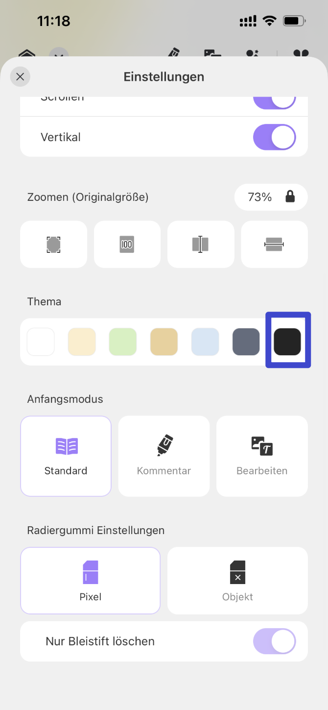 PDF-Farben umkehren, iPhone, UPDF