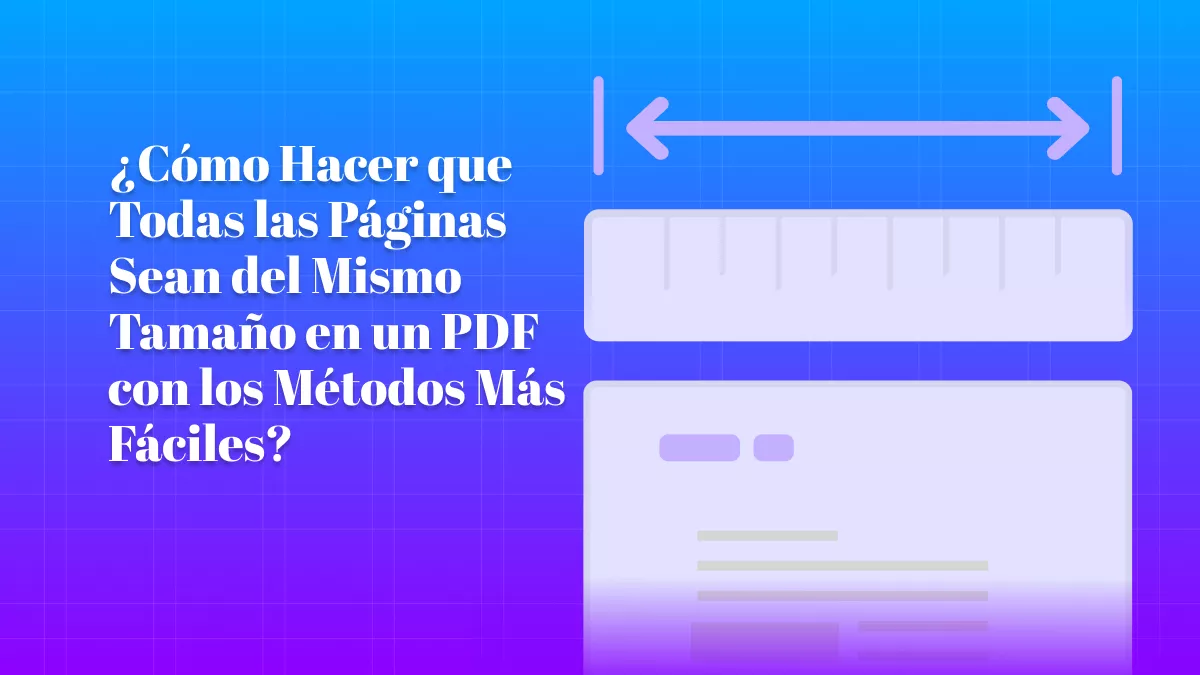 ¿Cómo Hacer que Todas las Páginas Sean del Mismo Tamaño en un PDF con los Métodos Más Fáciles?