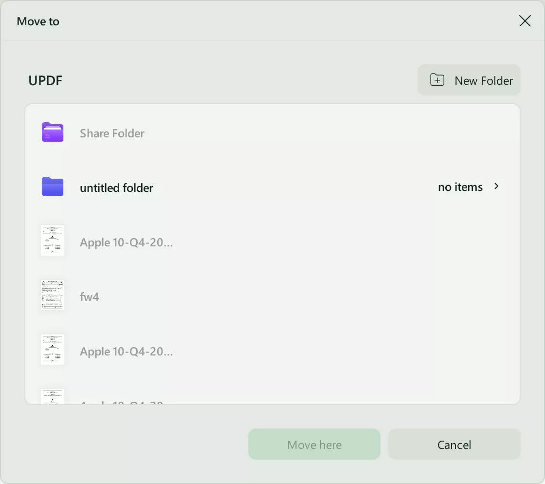 set up new folder in cloud