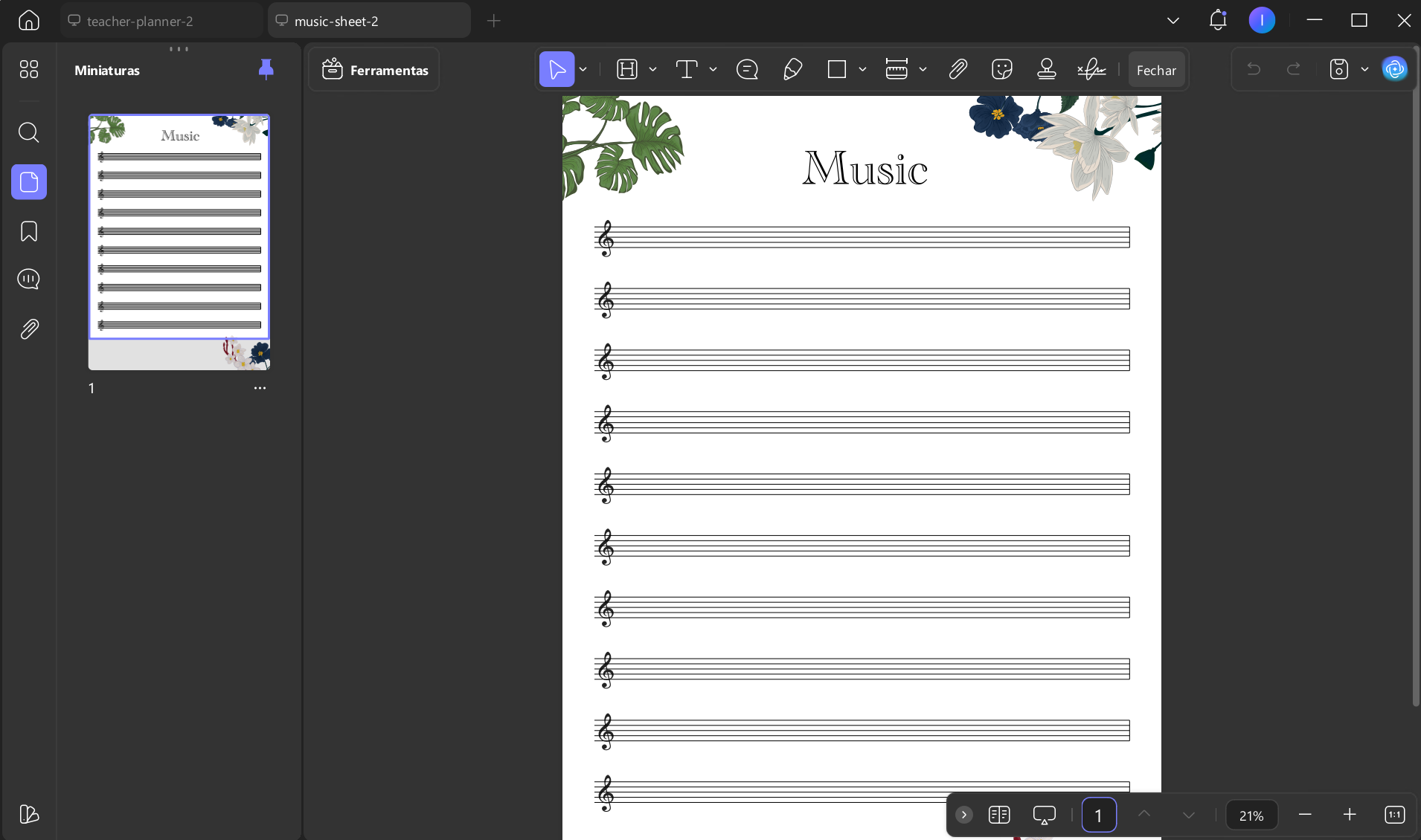 tocar partitura de pdf updf