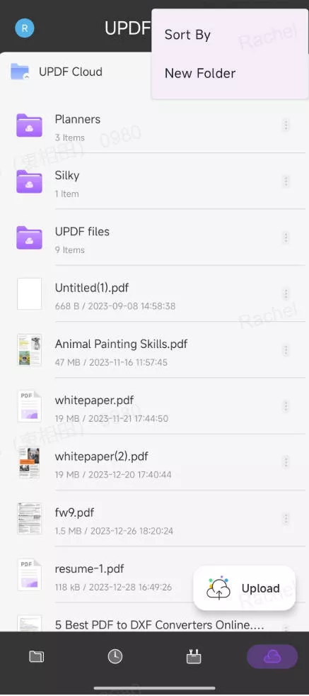 new folder updf cloud android