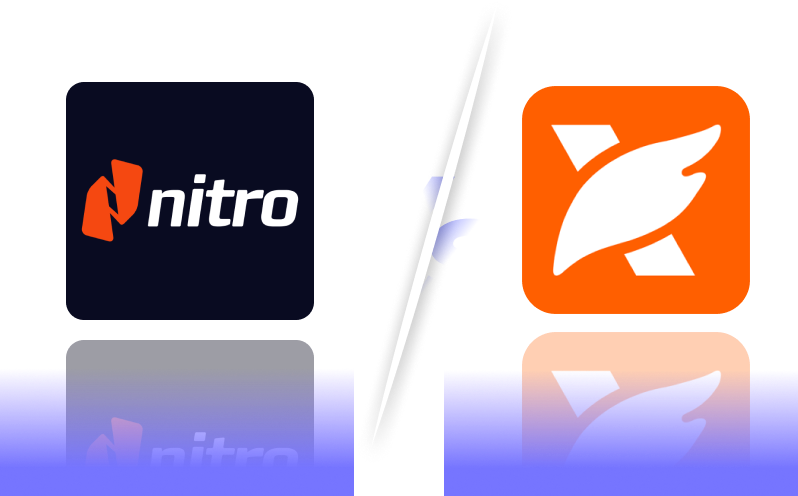 Nitro vs Foxit logo