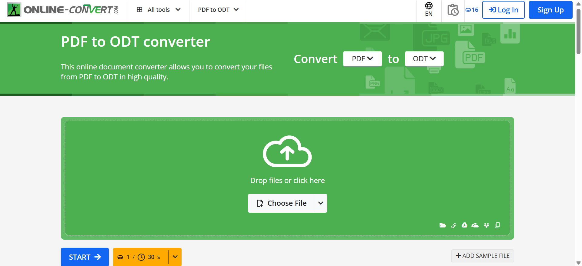 Document Online PDF to ODT