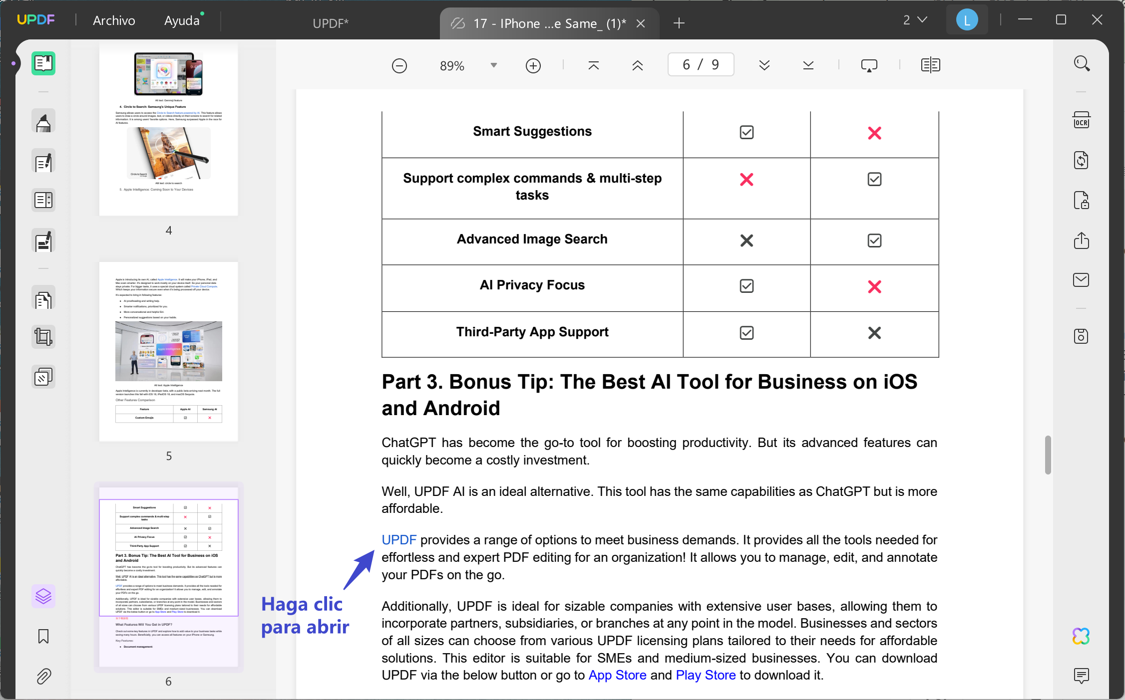 Los hipervínculos de Word a PDF no funcionan, haga clic