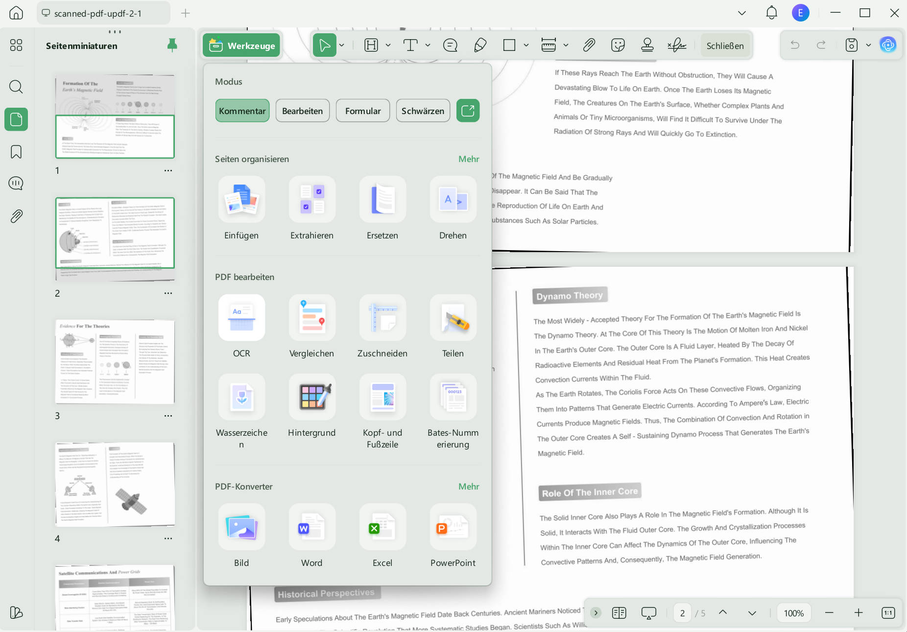 OCR-Symbol, PDF begradigen