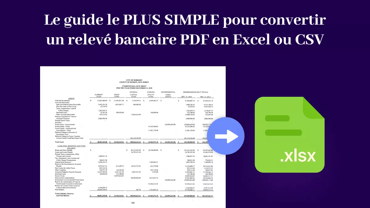 Le guide le PLUS SIMPLE pour convertir un relevé bancaire PDF en Excel ou CSV