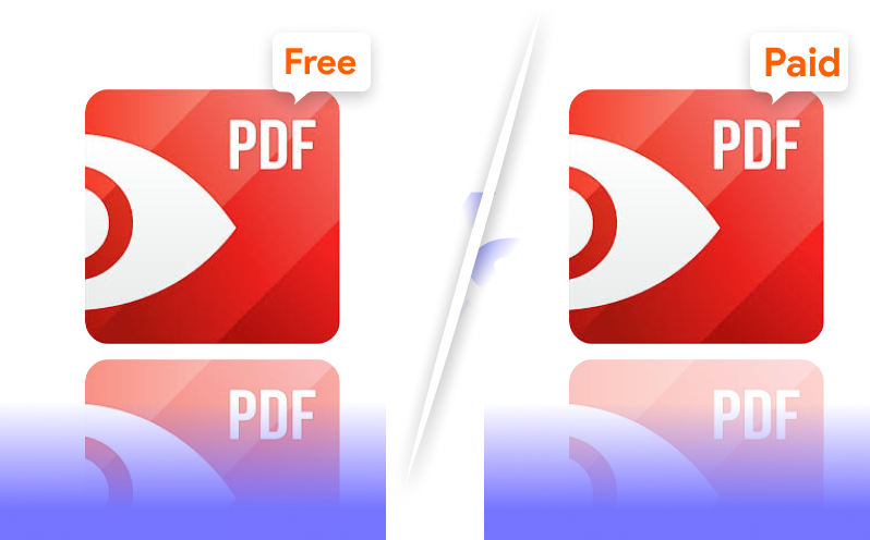 PDF Expert Free vs Paid logo