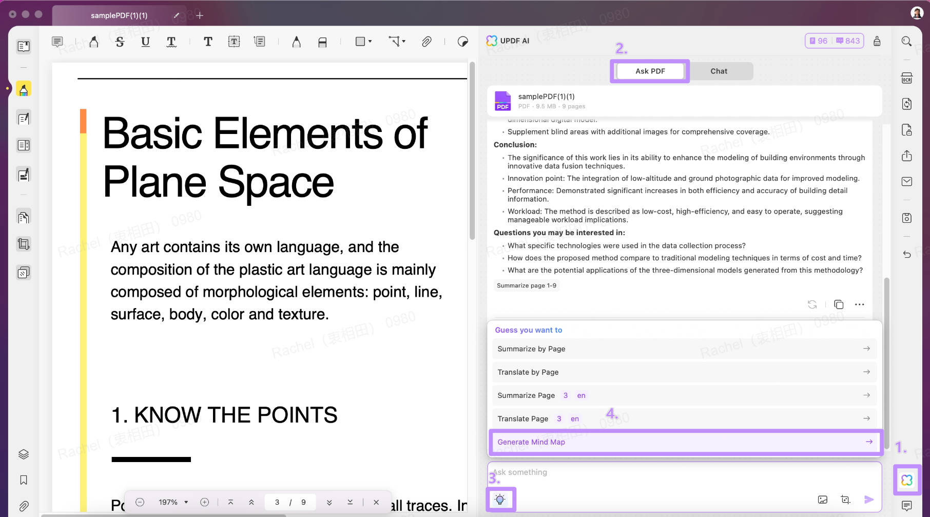 pdf to mind map in UPDF on Mac