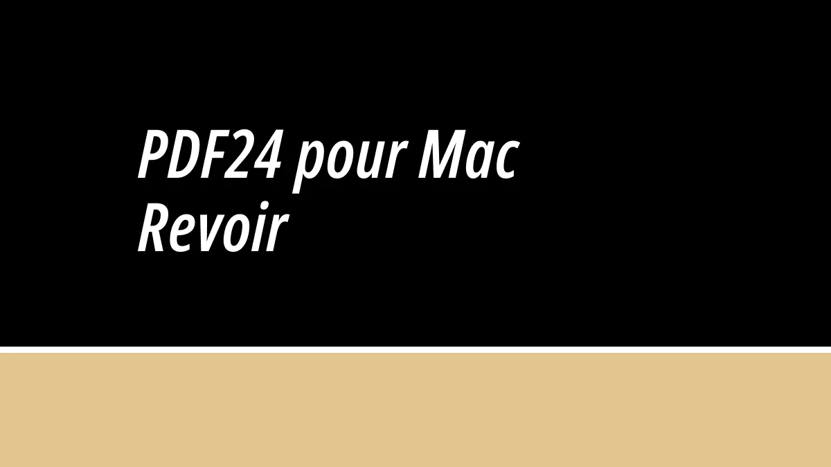 Modifier le PDF avec PDF24 pour Mac et sa meilleure alternative