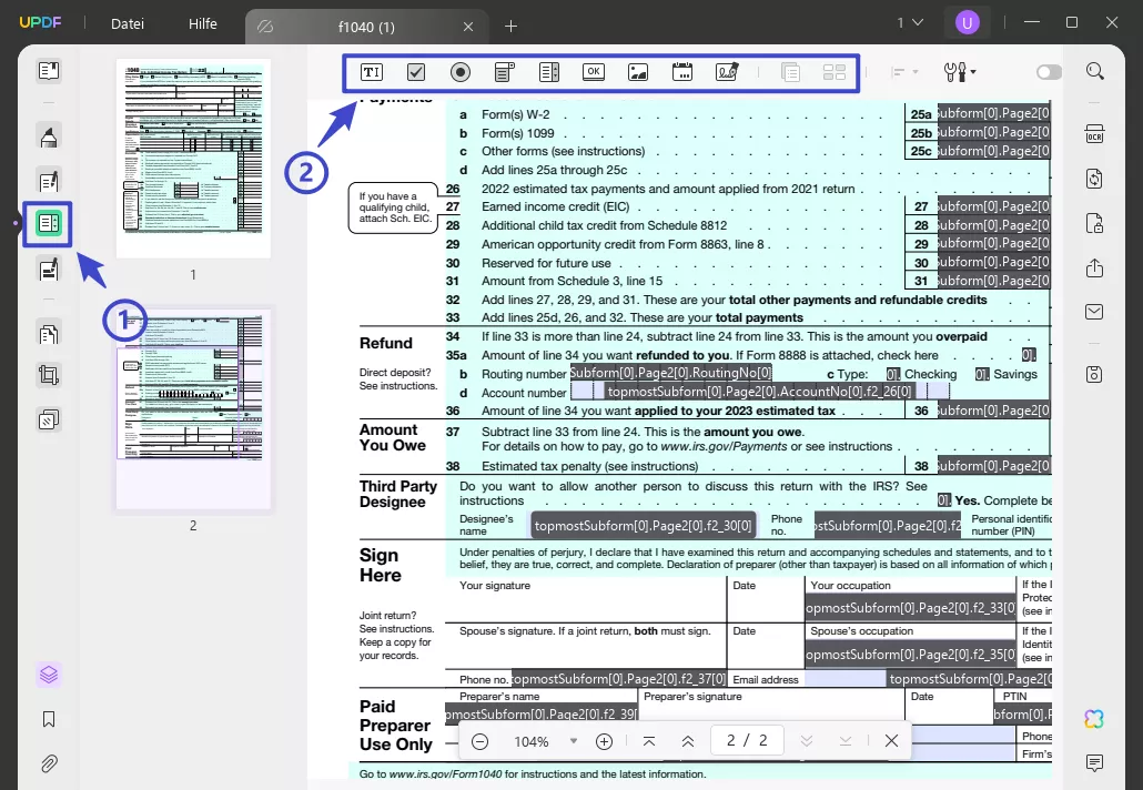 So erstellen Sie ein ausfüllbares PDF-Formular ohne Acrobat Formular vorbereiten