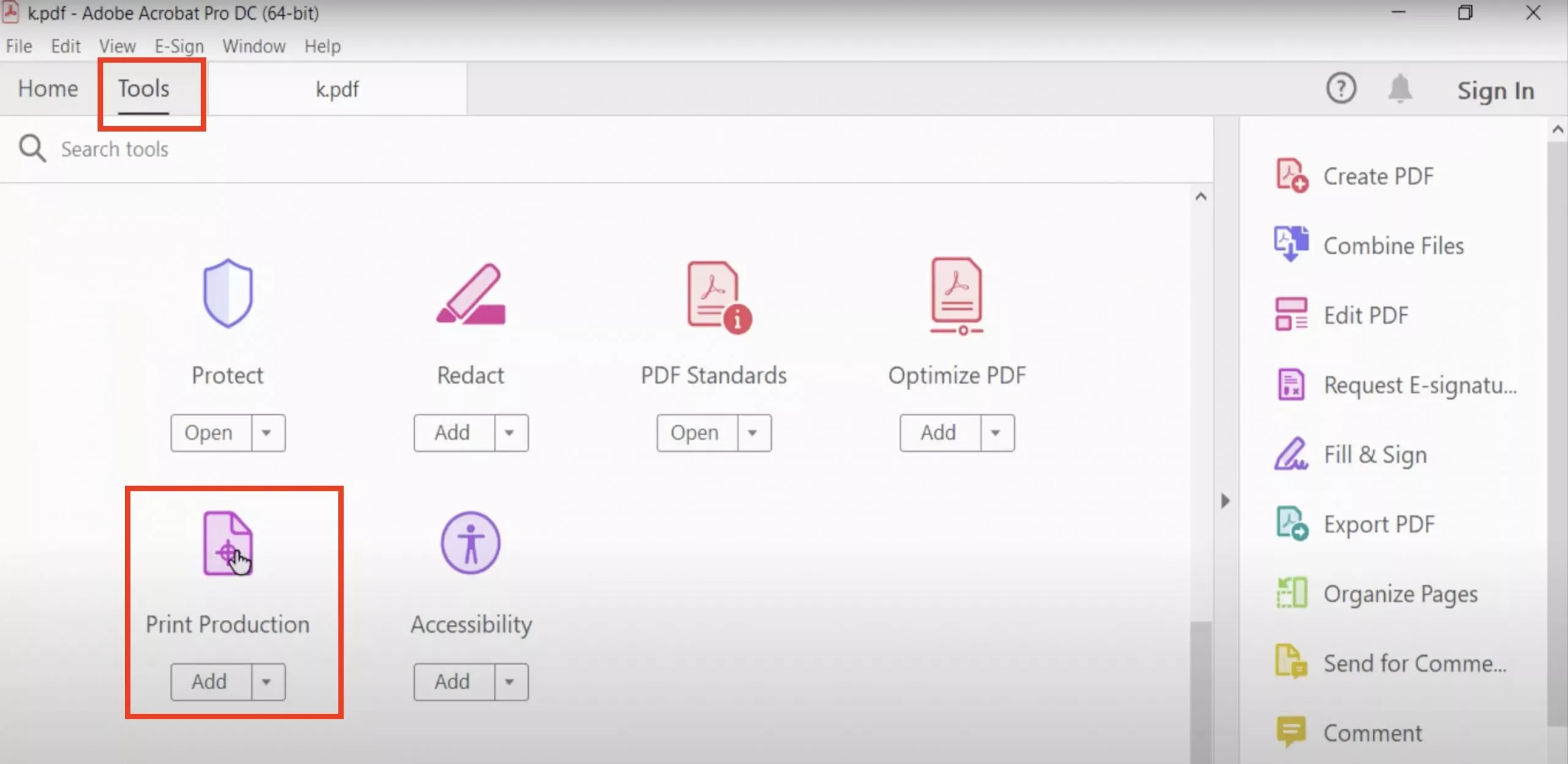 print production in adobe acrobat