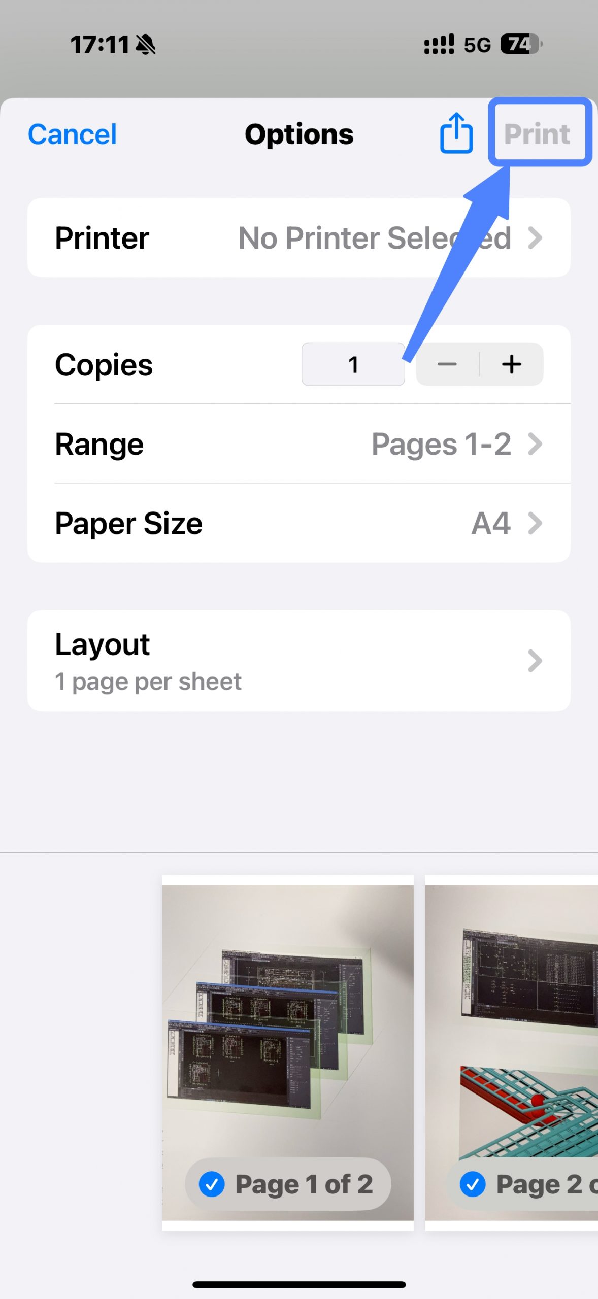 print settings