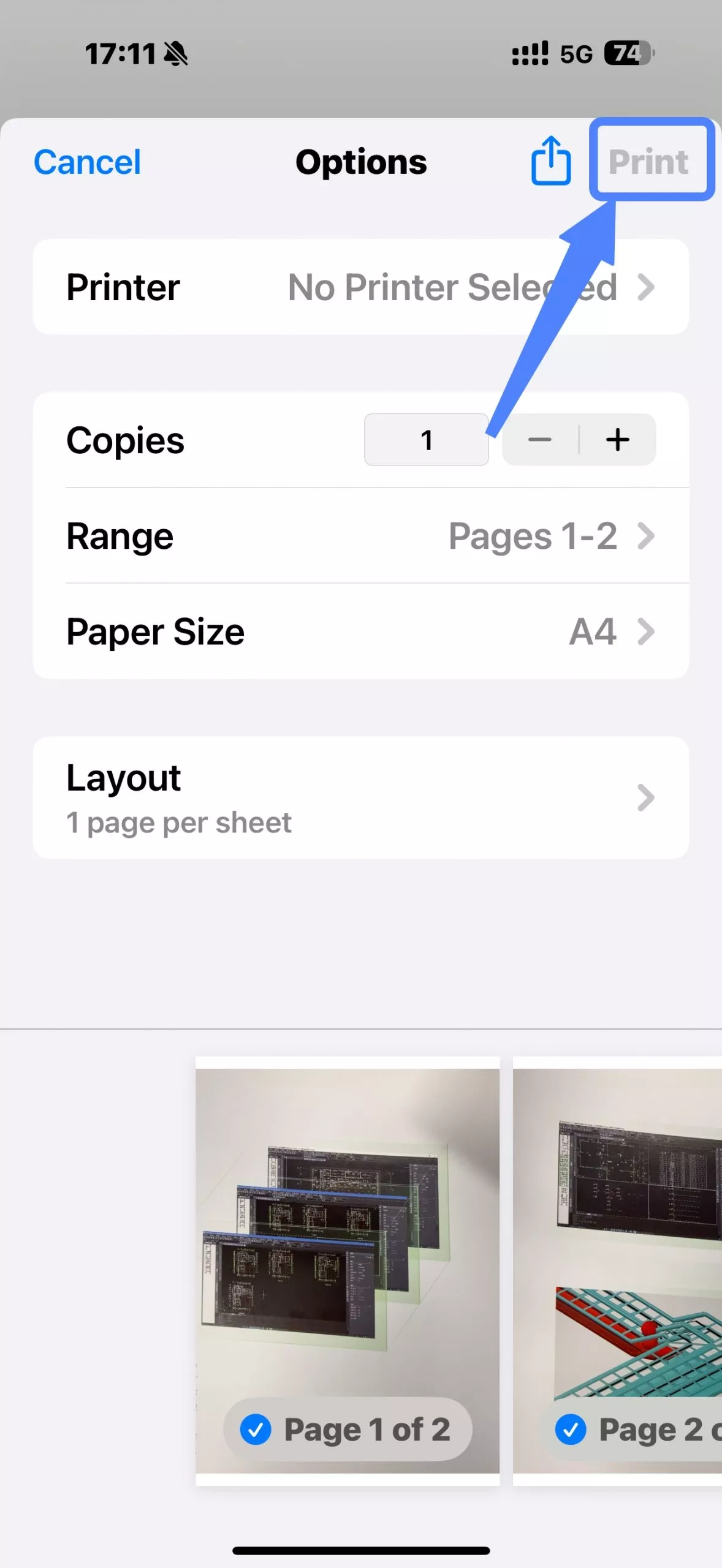 print settings