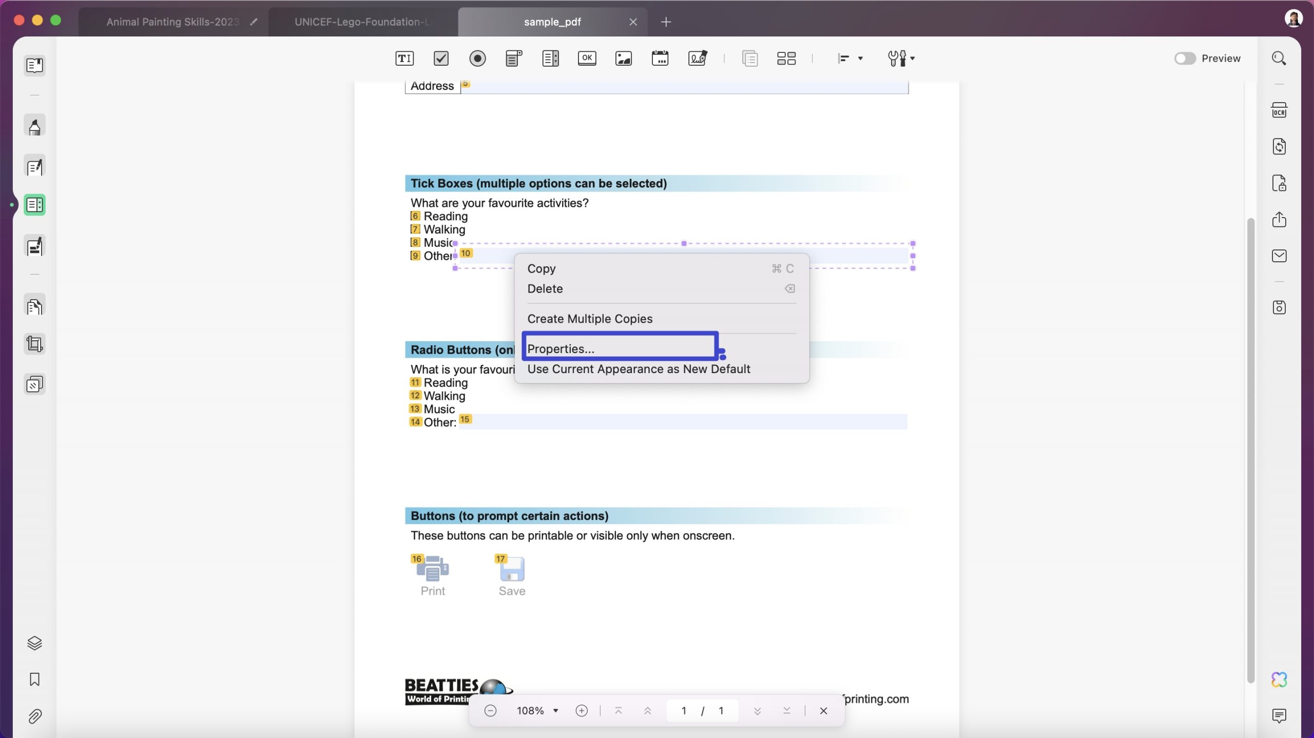 how to wrap text in pdf fillable form Properties
