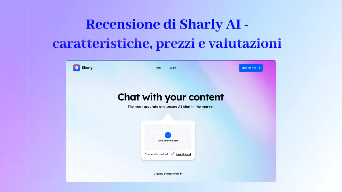 Recensione di Sharly AI - caratteristiche, prezzi e valutazioni