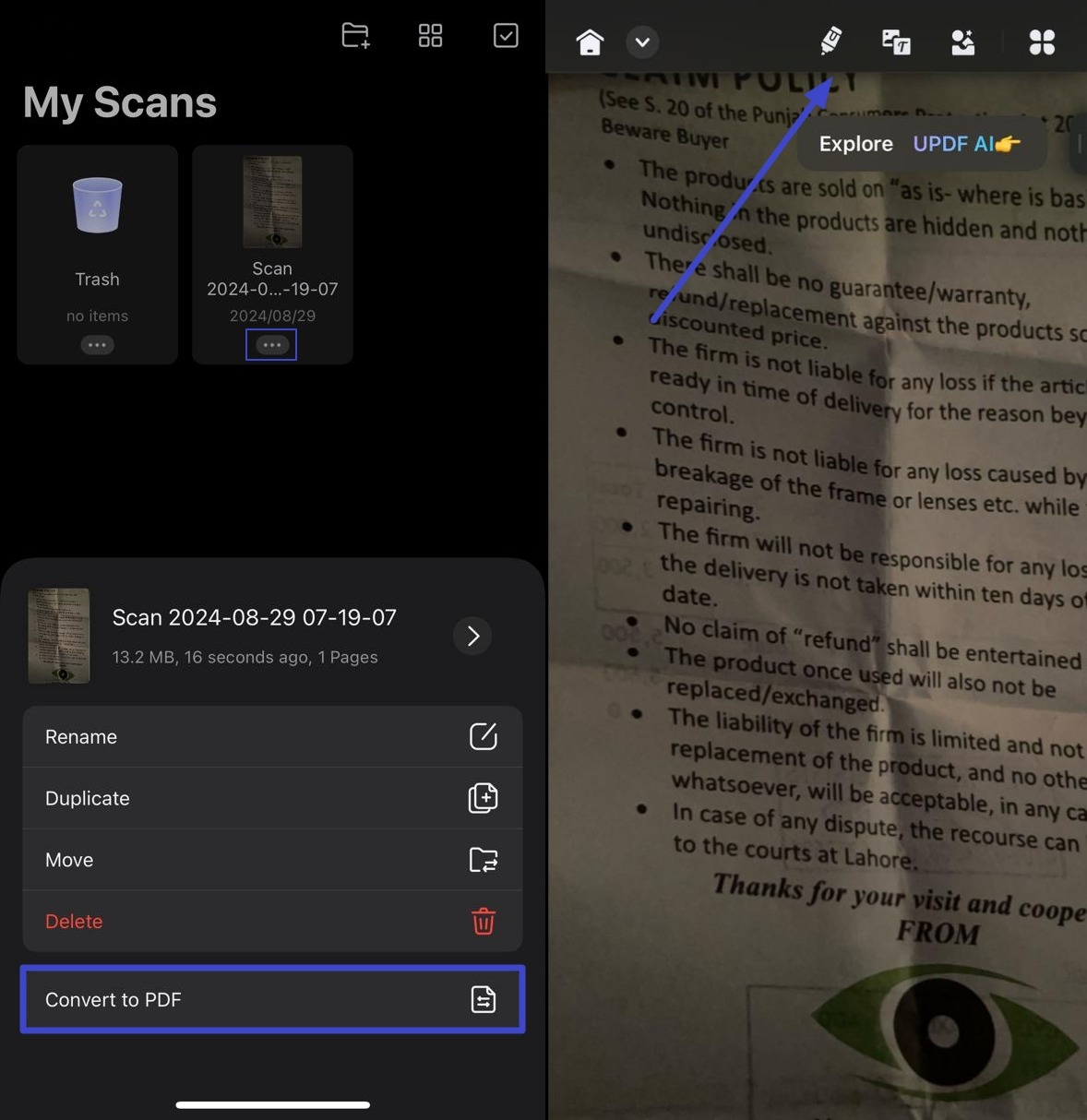 convert to pdf and edit