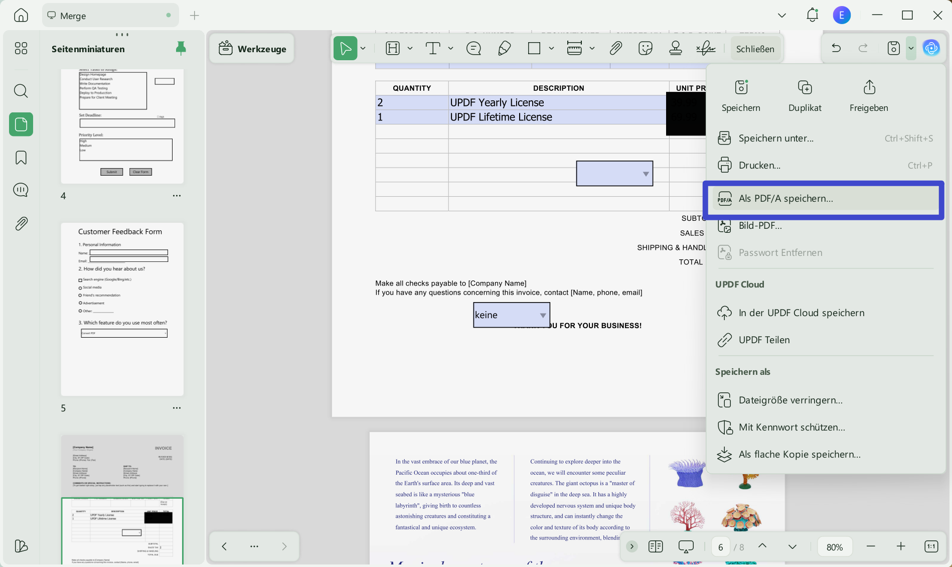 So bearbeiten Sie eine Dropdown-Liste in PDF/UPD