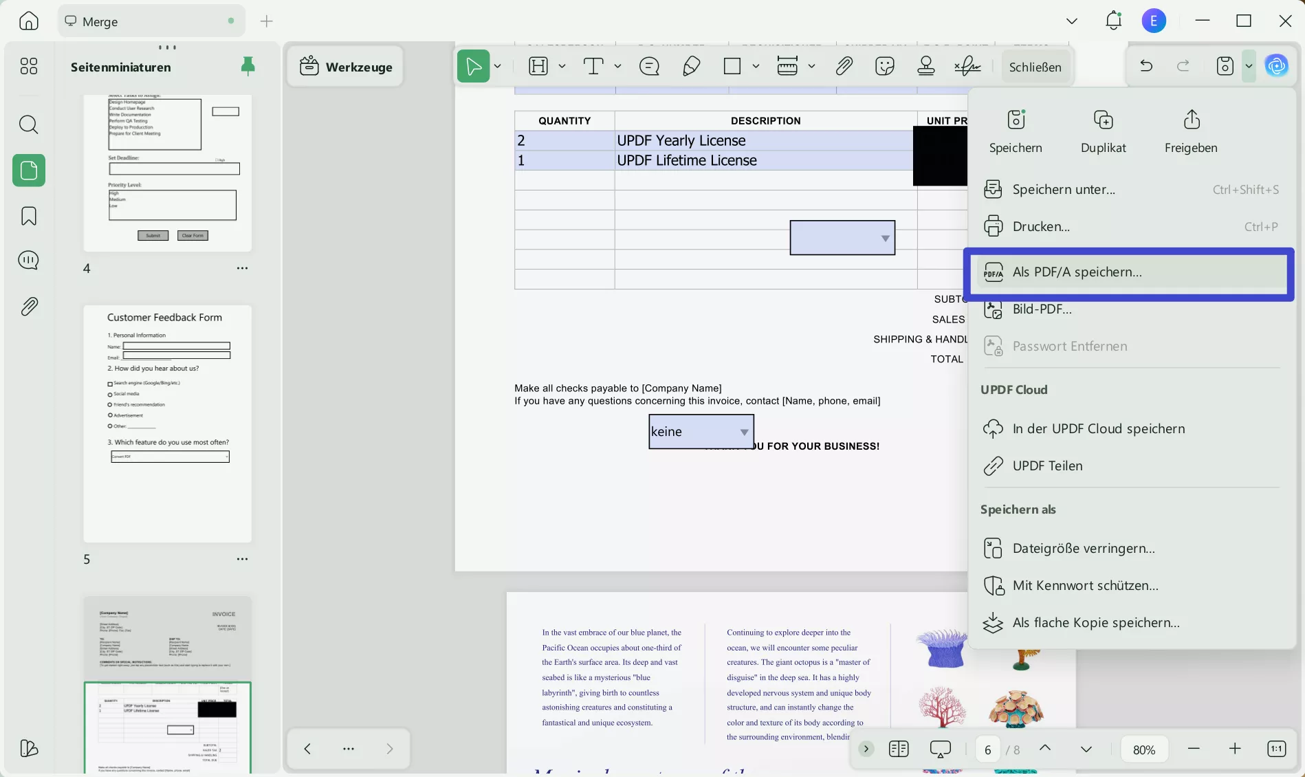 So bearbeiten Sie eine Dropdown-Liste in PDF/UPD