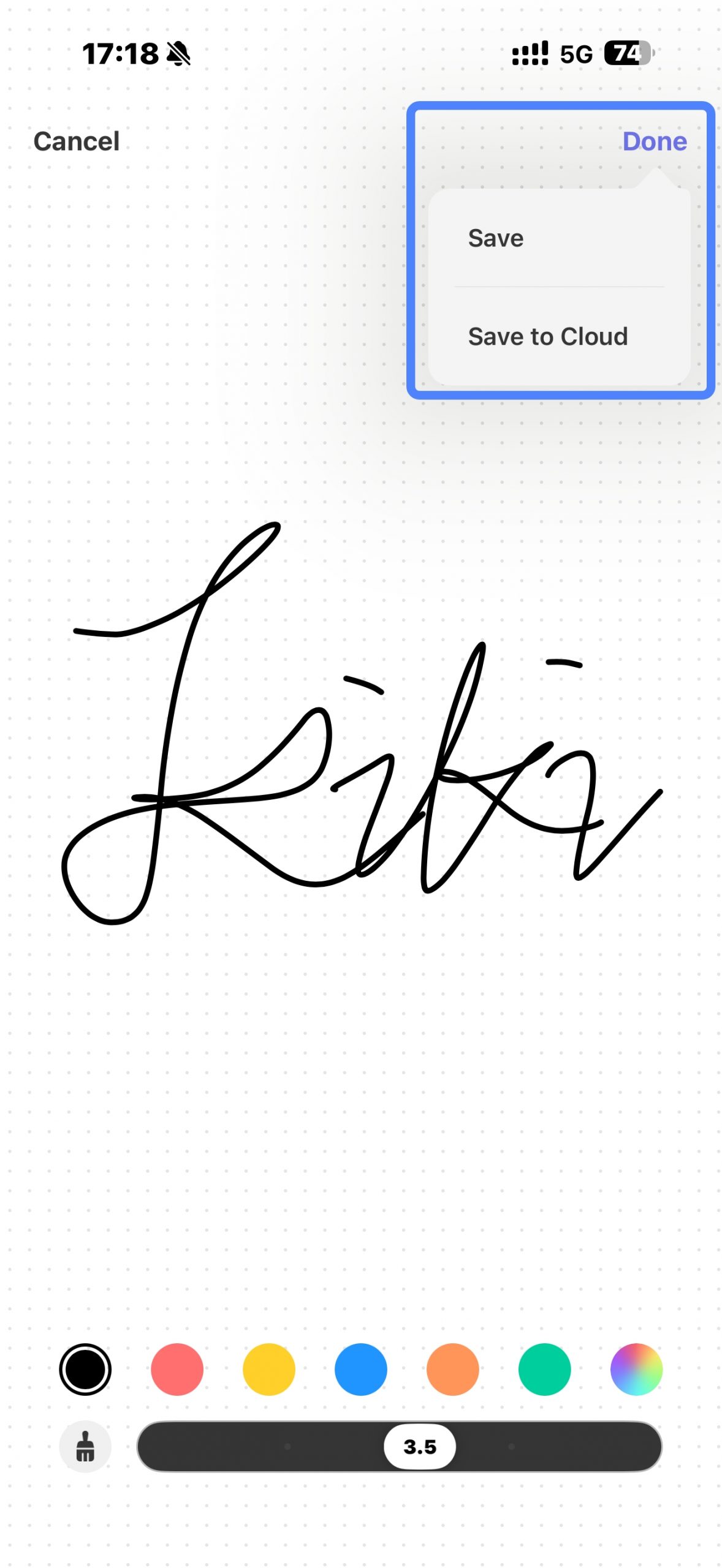 save the signature