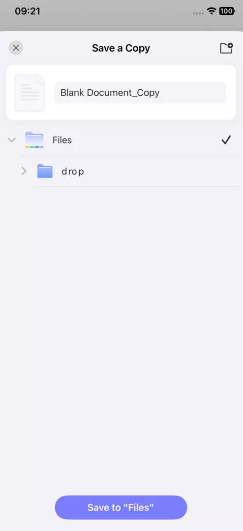 save pdf to files on iphone with updf for ios