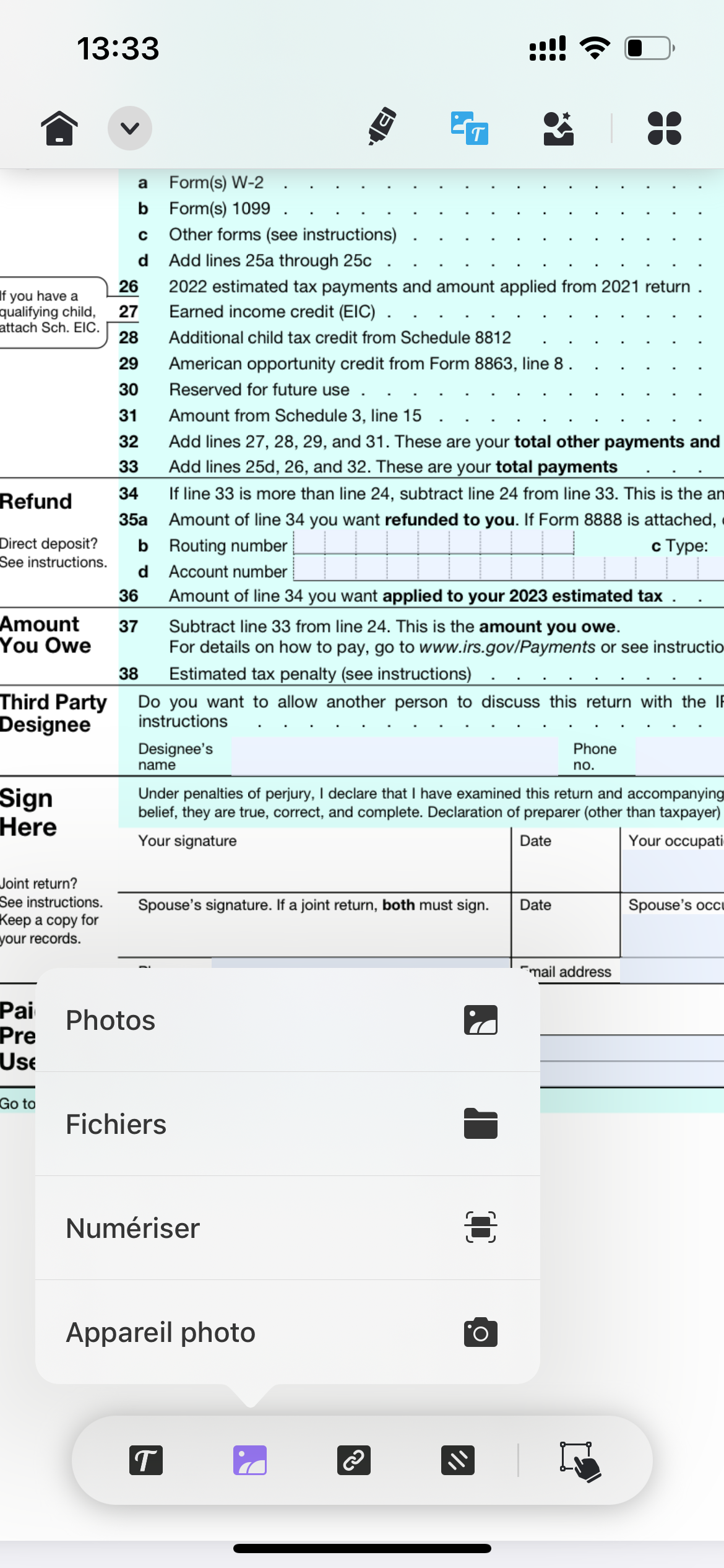 insérer les photos dans un PDF avec UPDF pour iOS