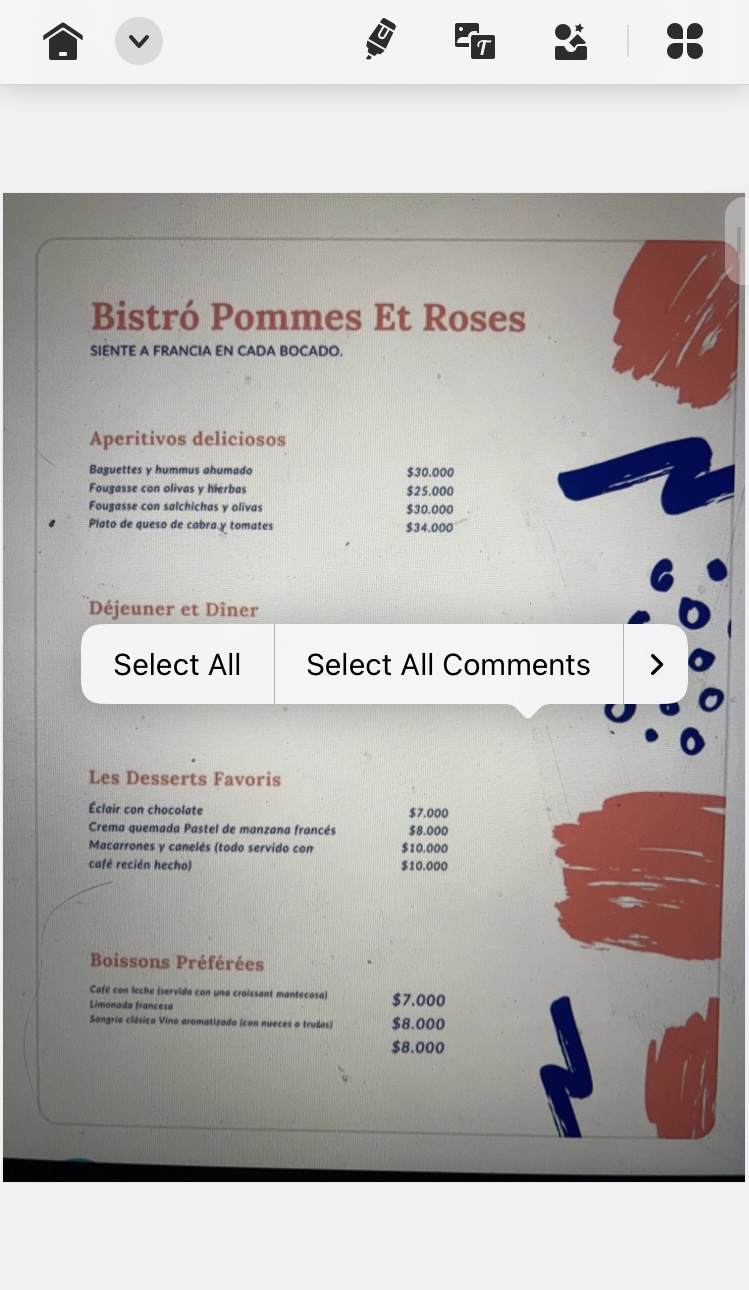 select “OCR” in updf for ios 1