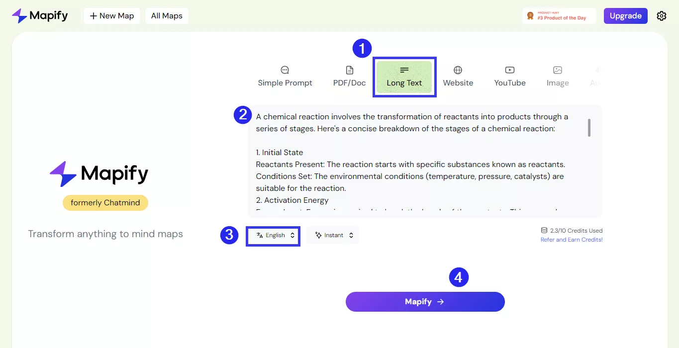 steps to create mind map with mapify