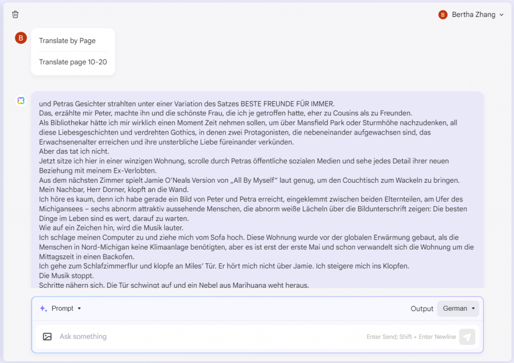 translate Funny Story by page