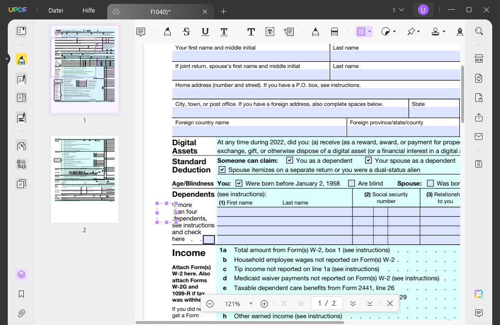 So deaktivieren Sie ein Kontrollkästchen in einem PDF zum Erstellen eines Rechtecks
