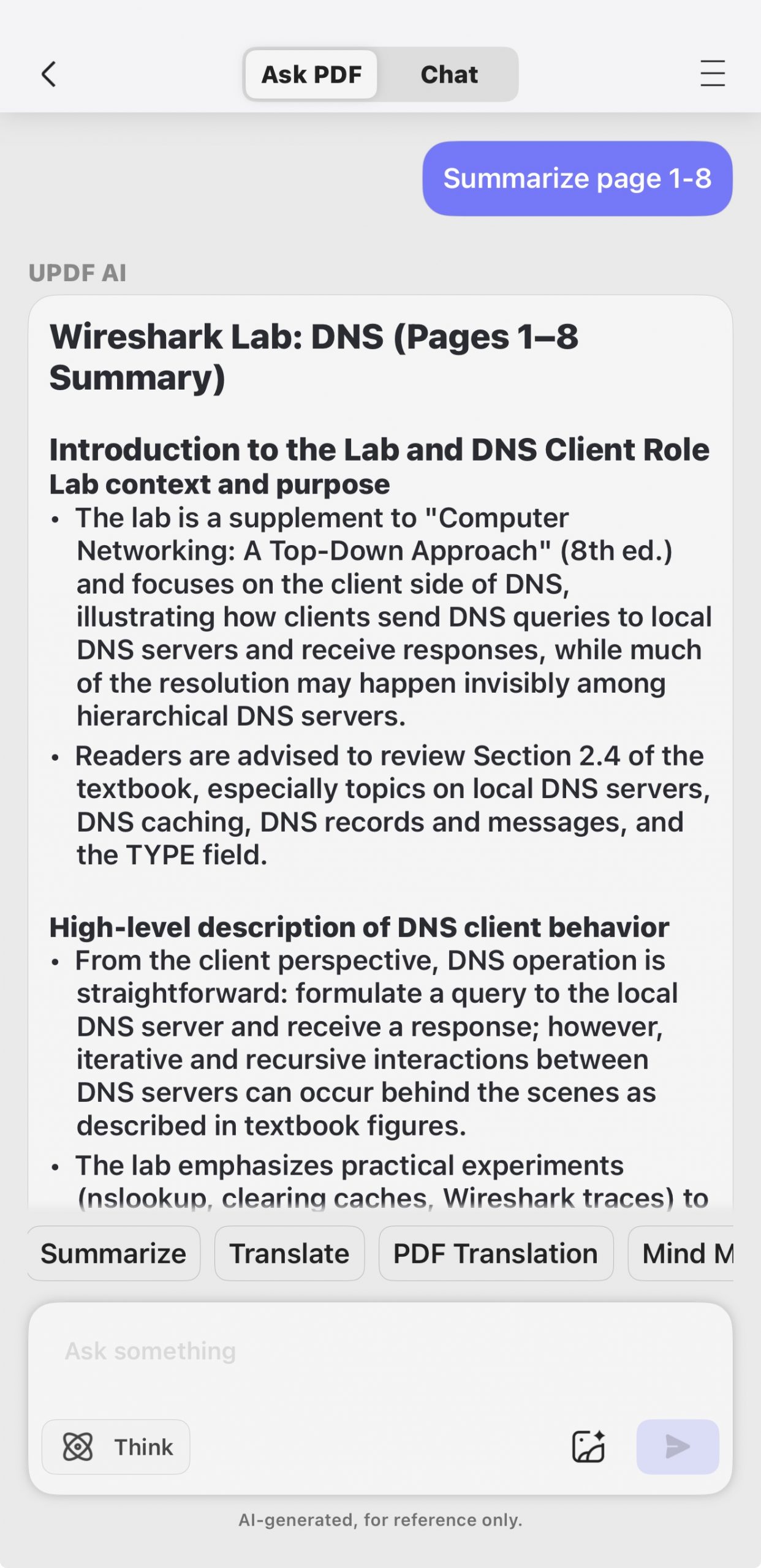 updf ai on updf for ios