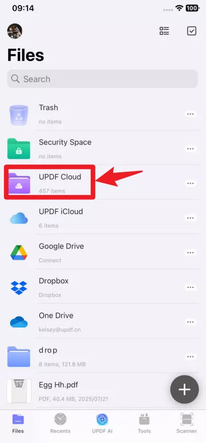 download pdf from UPDF Cloud with UPDF for iOS