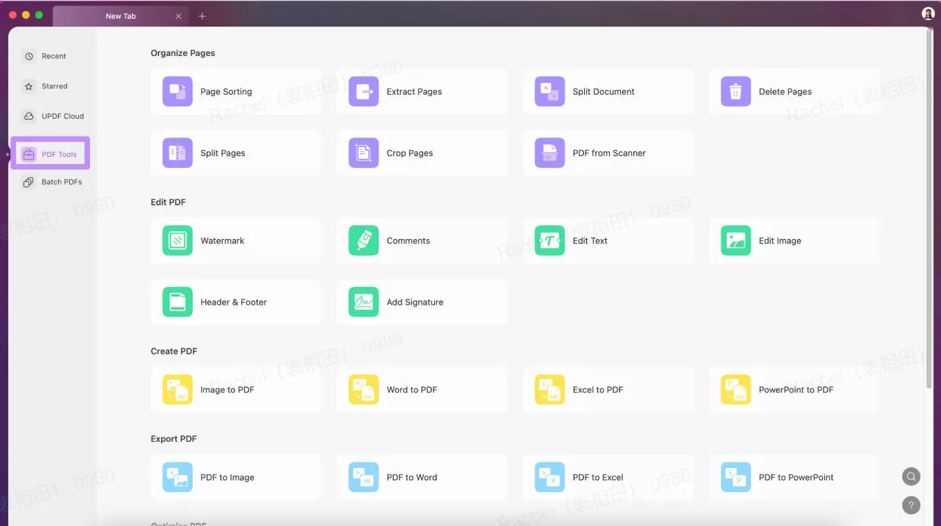 PDF tools in UPDF for Mac