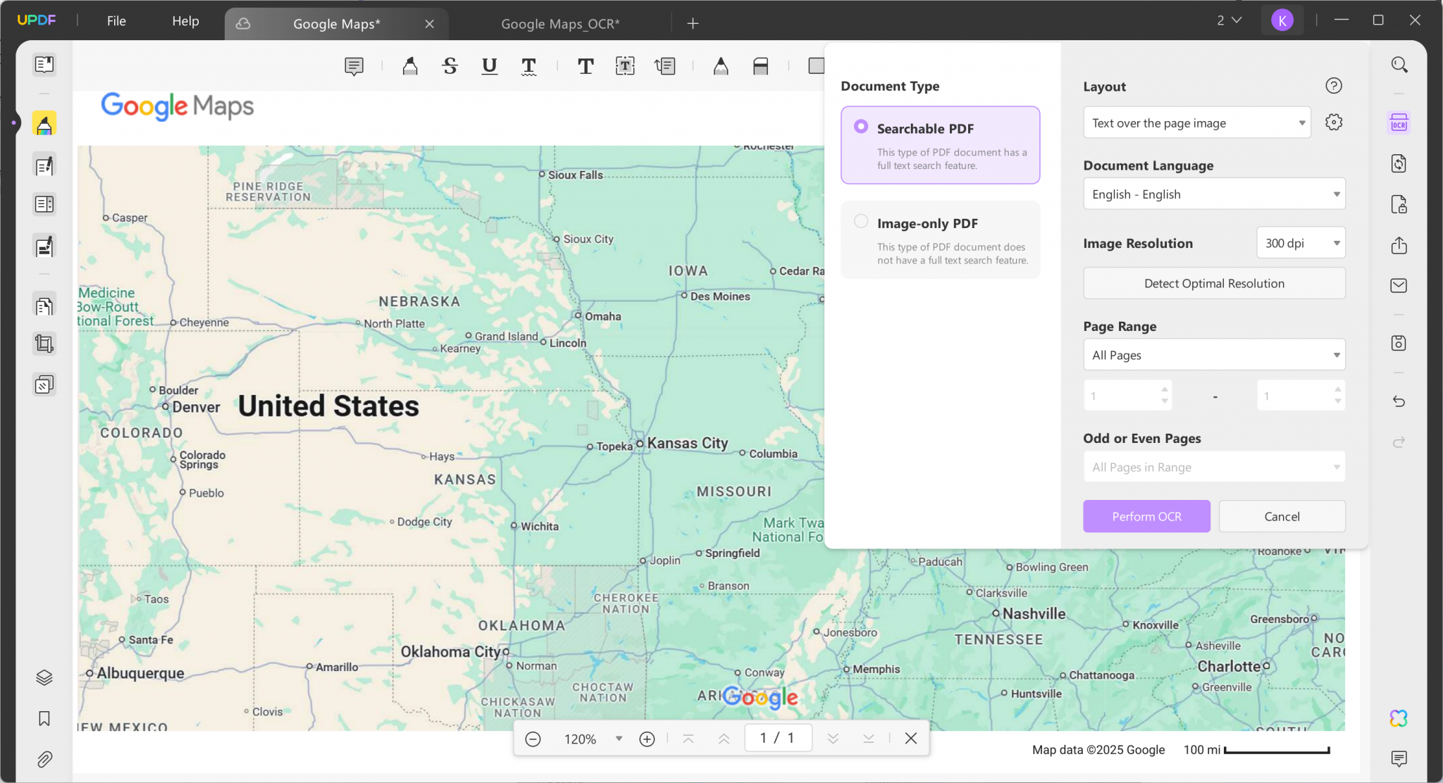 Comment convertir Google Maps en PDF hors ligne | [Official] UPDF