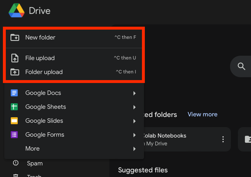 upload pdf the google drive