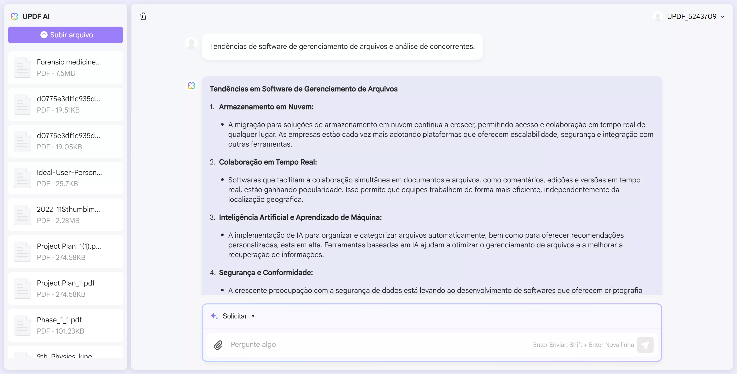 como usar ia em vendas coletou os dados relevantes para o mercado e concorrente com UPDF