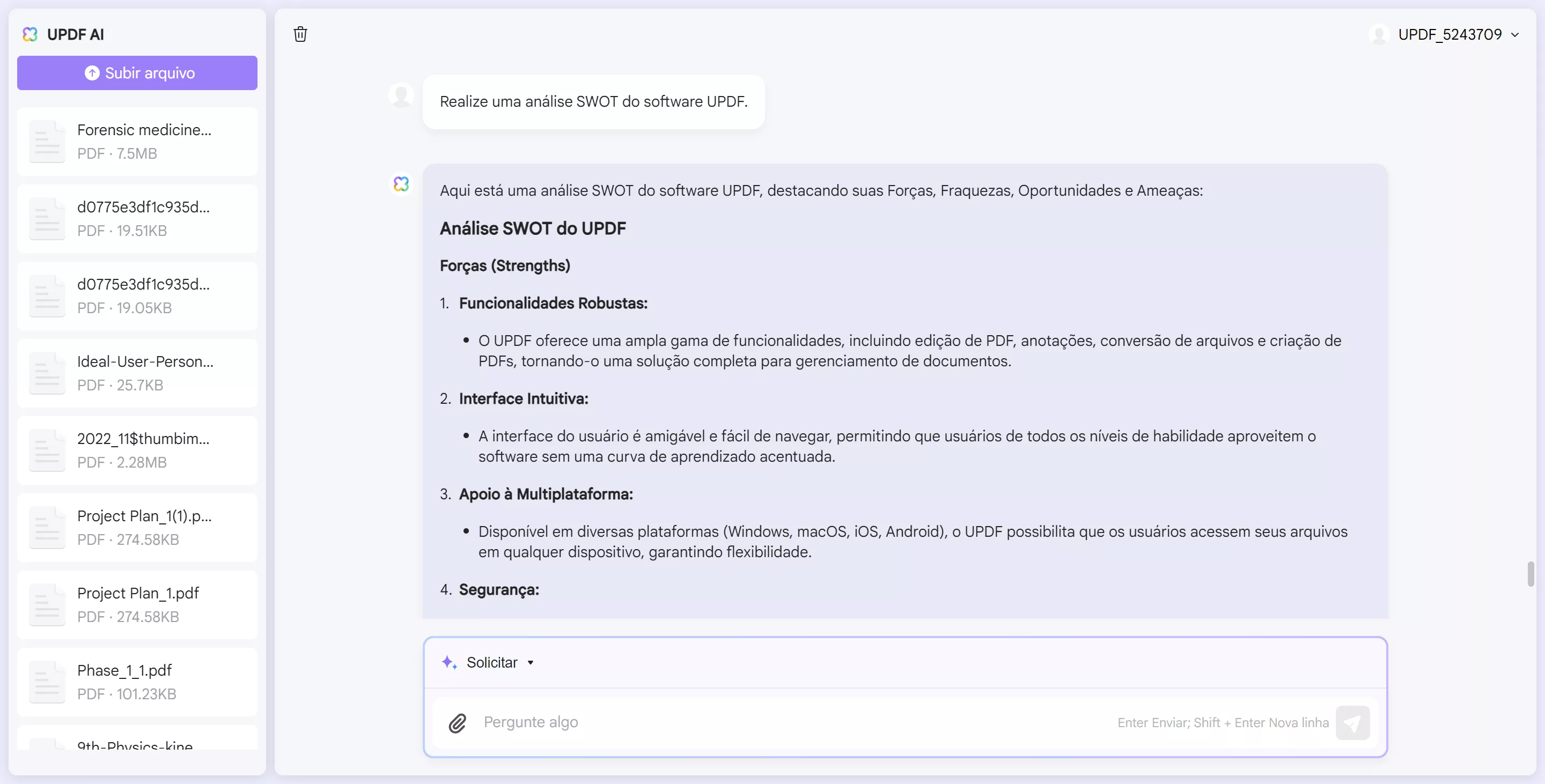 como usar ia em vendas realizar uma análise SWOT para software UPDF