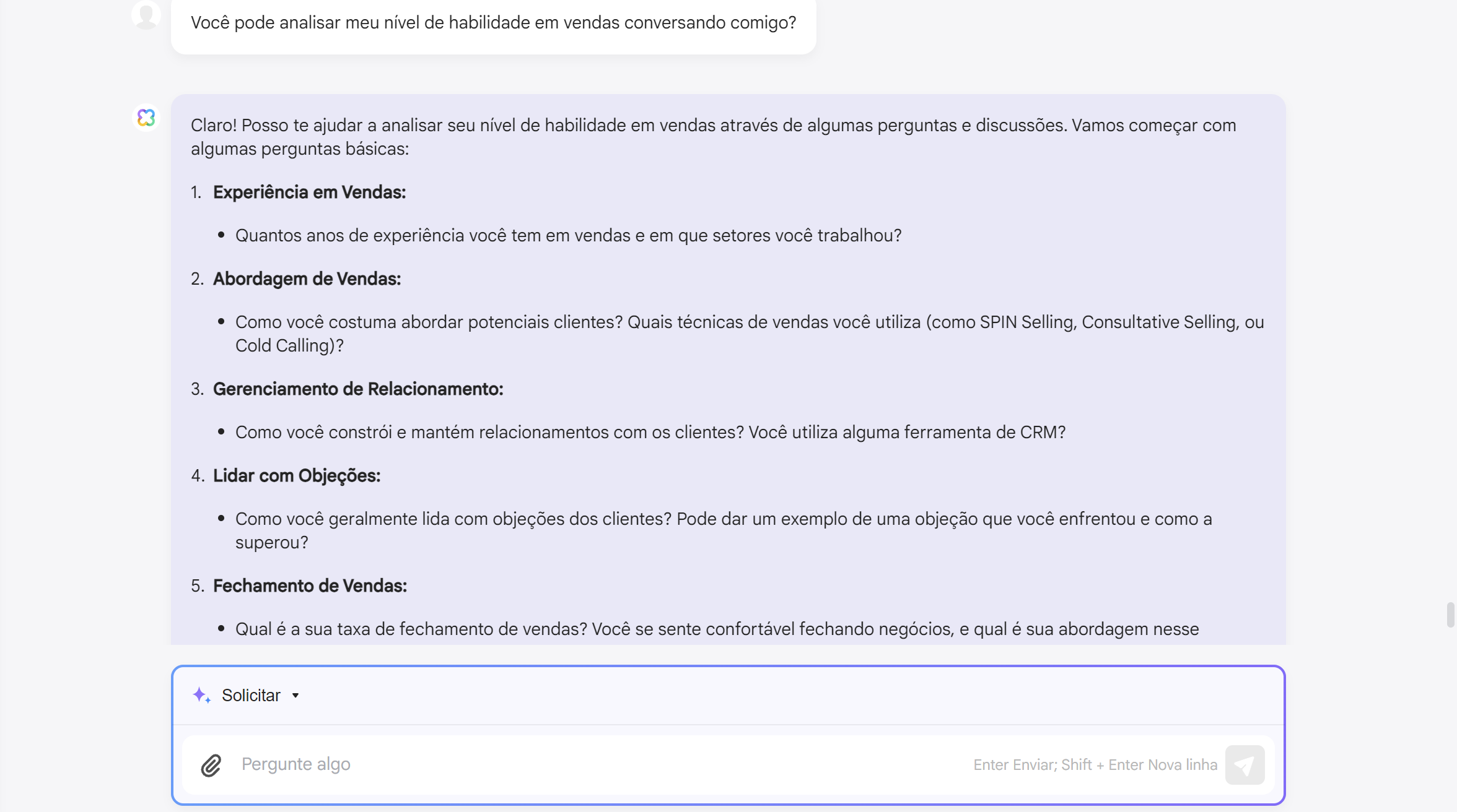 como usar IA em vendas peça para a IA do updf conversar com você.