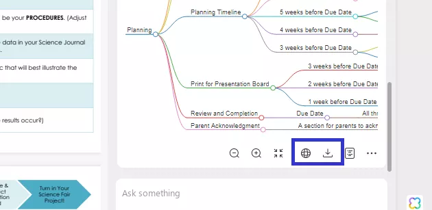 عرض أو تنزيل الخريطة الذهنية في updf ai على نظامي التشغيل windows وMac