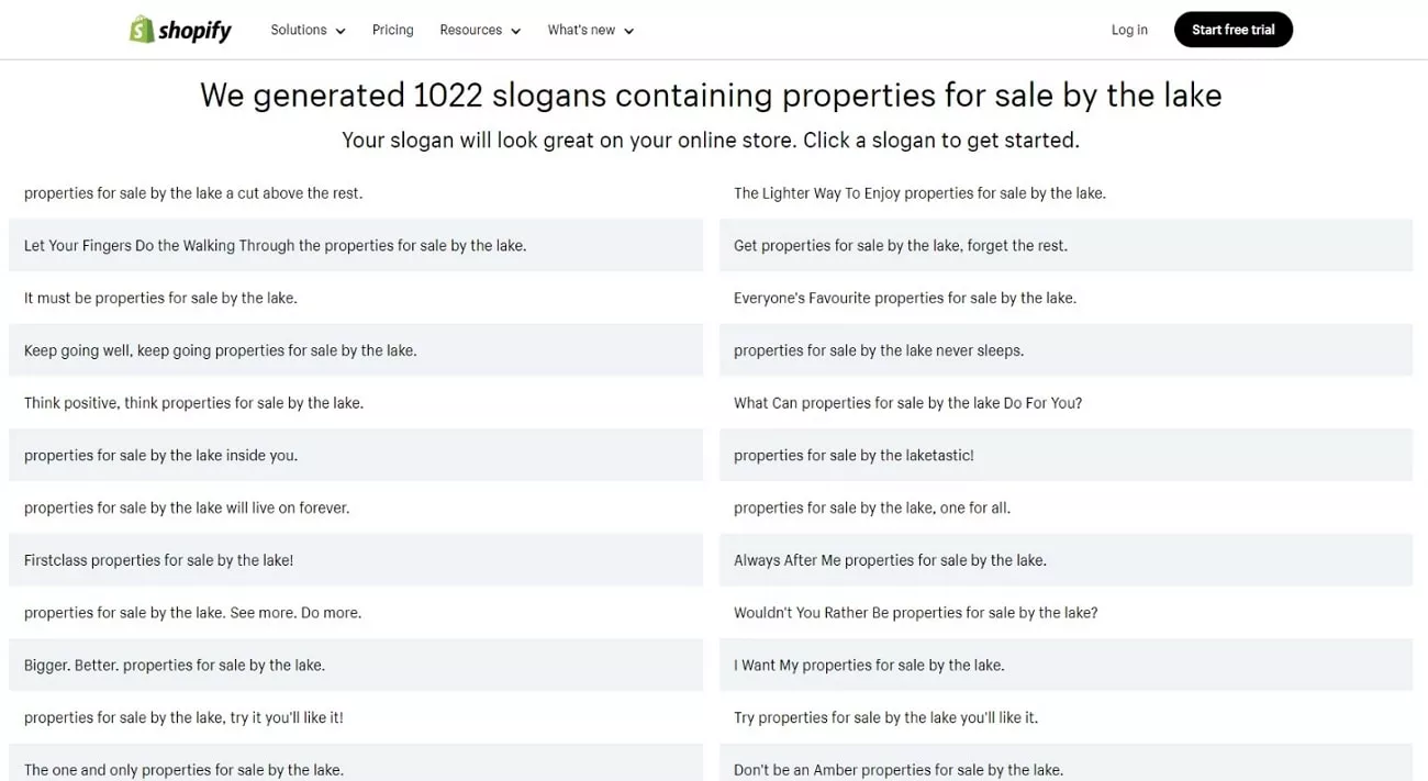 review prompts generated shopify slogan maker